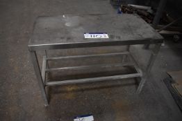 Stainless Steel Top Bench, 1.2m x 600mm (Offered for sale on behalf of Jas Bowmans & Sons Ltd,