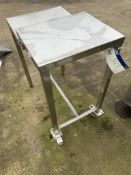 Split Level Table, with wheels on back legs, appro