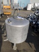 Stainless Steel Mobile Transfer Vessel, approx. 1.4m high x 0.9m deep, lift out charge - £10