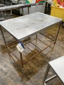 Stainless Steel Top Mild Steel Frame Table, approx