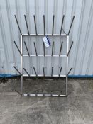 Stainless Steel Wall Mounted 28 Boot Hanger, approx. 0.93m long x 0.45m wide x 1.5m high, lift out