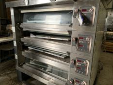 Tagliavini Four Deck Oven, approx. 1.9m long x 1.4m wide x 2.1m high, lift out charge - £40 Please