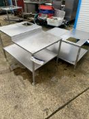 Two Stainless Steel Tables, with under shelf, appr