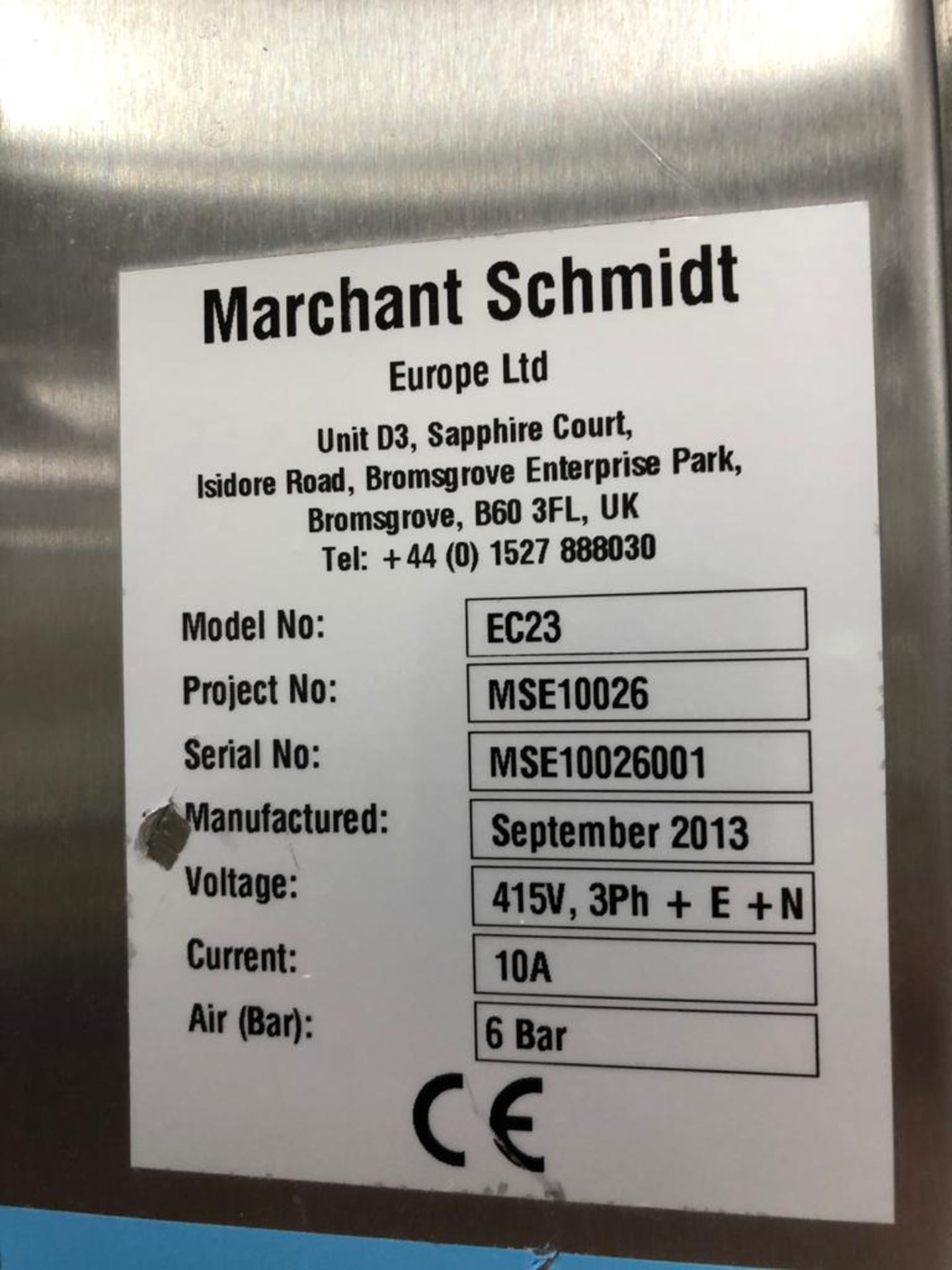 Marchant Schmidt EC23 Two Stage Cheese Cutter, approx. 4.8m x 0.9m wide x 2.15m high, lift out - Image 8 of 8