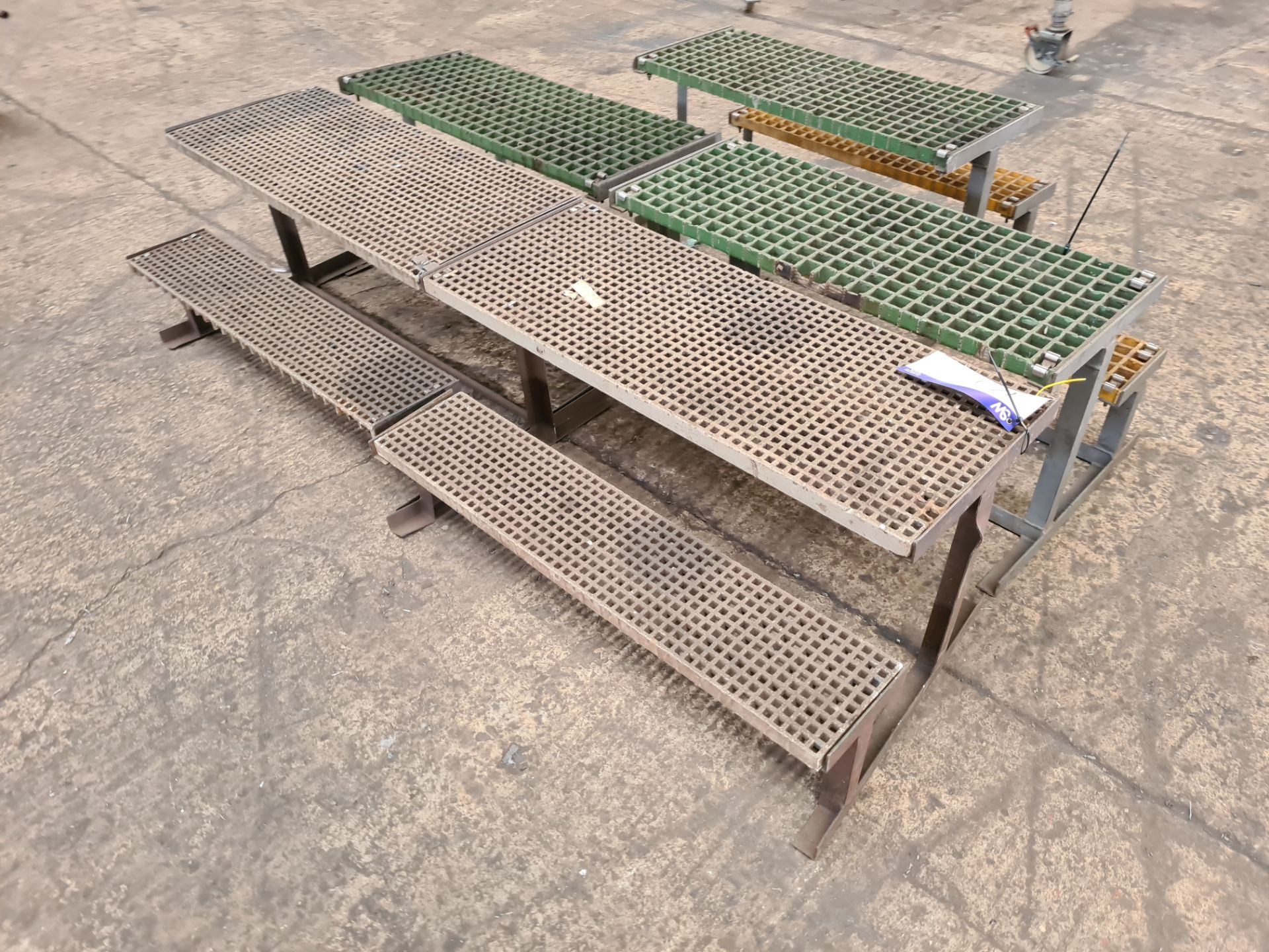 Two Sets of Fabricated Steel Platform Steps, 980mm - Image 2 of 2