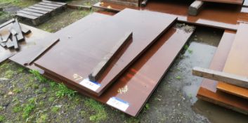 Two Steel Plates, approx. 2m x 2m x 10mm