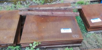 Four Steel Plates, each approx. 1.2m x 1.2m x 50mm