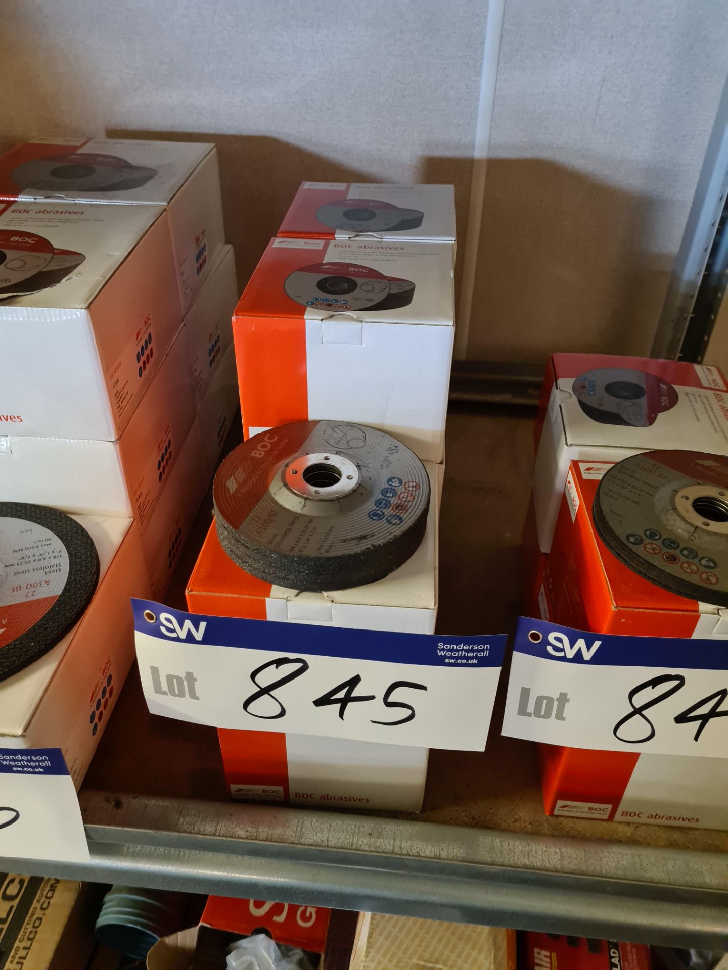 Eight Boxes of BOC Abrasive Discs, 125 x 6.0 x 22.