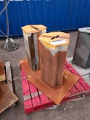 Two Steel Workshop Stools, each approx. 950mm high