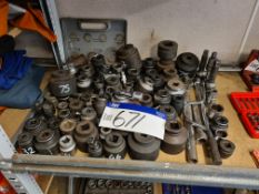 Assorted Impact Sockets, as set out on rack