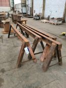 Four Steel Trestles, approx. 2.9m wide