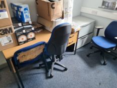 Office Furniture Contents, including three steel f