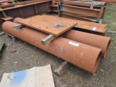 Two Steel Pipes, each approx. 3.4m long