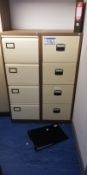 Two Four Drawer Steel Filing Cabinets