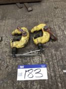 Two Super 3 tonne Plate Lifting Clamps