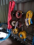 Quantity of Flat Slings, assorted sizes and capaci