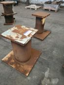 Two Steel Workshop Stools, each approx. 900mm high