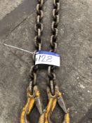 Yoke 17 tonne capacity 2 Leg Lifting Chain, 6.0m,