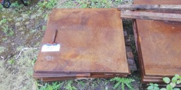 Four Steel Plates, mainly approx. 1m x 1m x 50mm