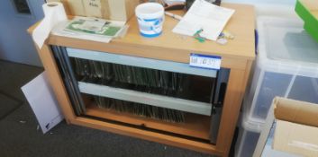 Two Light Oak Veneered Cupboards