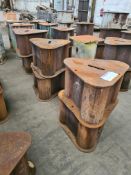 Six Steel Workshop Stools, each approx. 500mm high