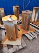 Two Steel Workshop Stools, each approx. 900mm high