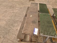 Two Sets of Fabricated Steel Platform Steps, 980mm