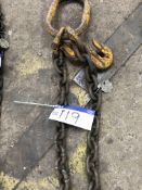 Yoke 17 tonne capacity 2 Leg Lifting Chain, 5.8m,