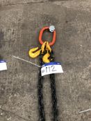 Yoke 7.5 tonne capacity 2 Leg Lifting Chain, 1.9m,