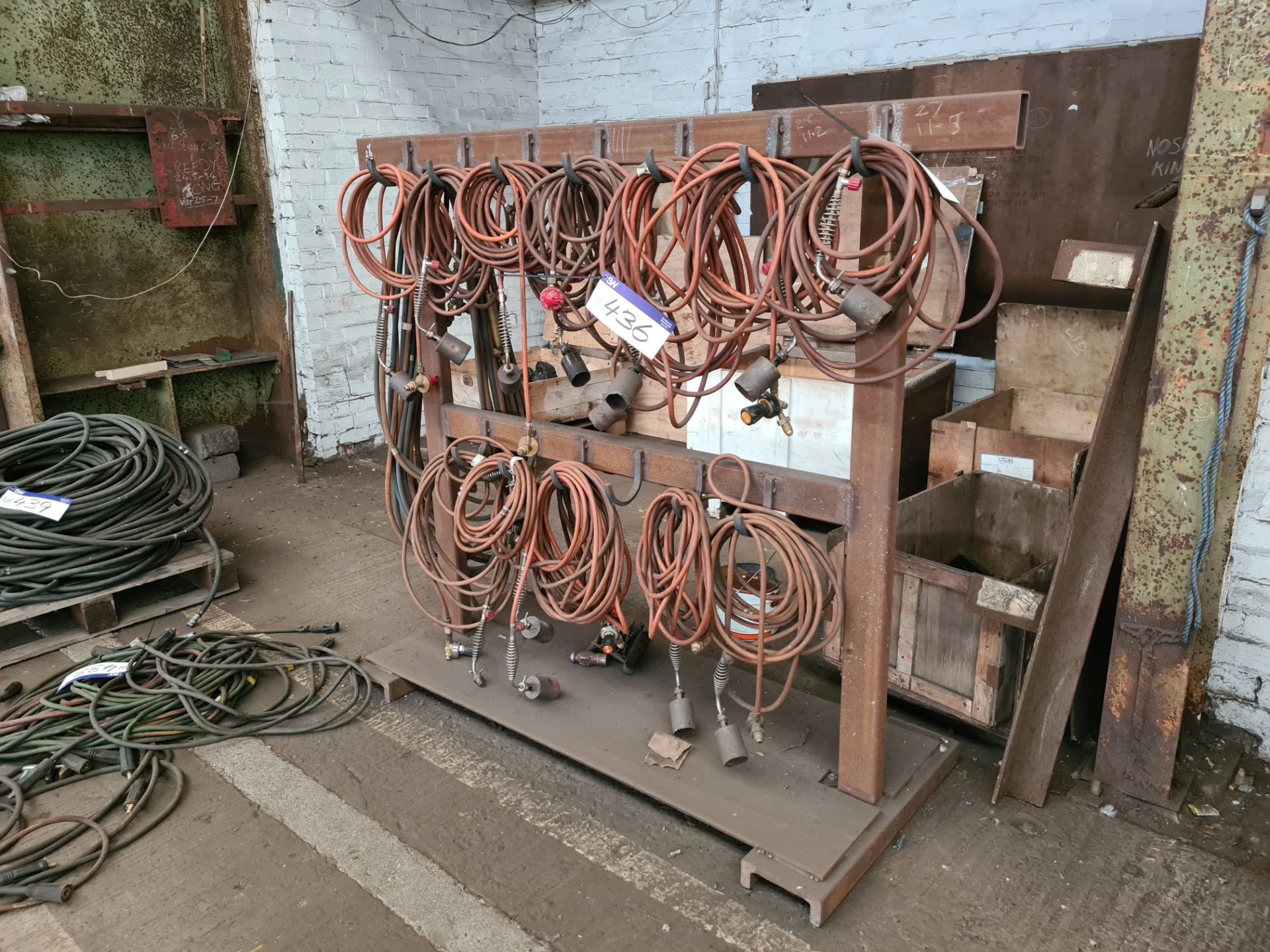 Steel Display Rack, approx. 2m wide (contents excl