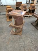 Two Steel Workshop Stools, each approx. 500mm high