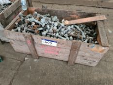 Assorted Steel Nuts & Bolts, as set out in timber