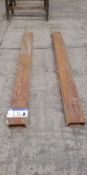 Pair of Forklift Extention Tines, length 2.1 meter
