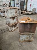 Five Steel Workshop Stools, each approx. 500mm hig