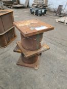 Two Steel Workshop Stools, each approx. 500mm high