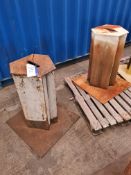 Two Steel Workshop Stools, each approx. 900mm high