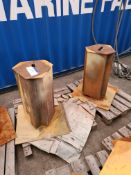 Two Steel Workshop Stools, each approx. 900mm high