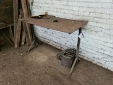 Steel Workshop Table, approx. 1.35m x 750mm