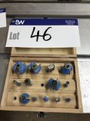 Set of 12 Router Bits, in case