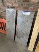 Two Stainless Steel Chequer Plates, each approx. 1