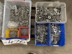 Assorted Stainless Steel Nuts, Bolts and Washers,