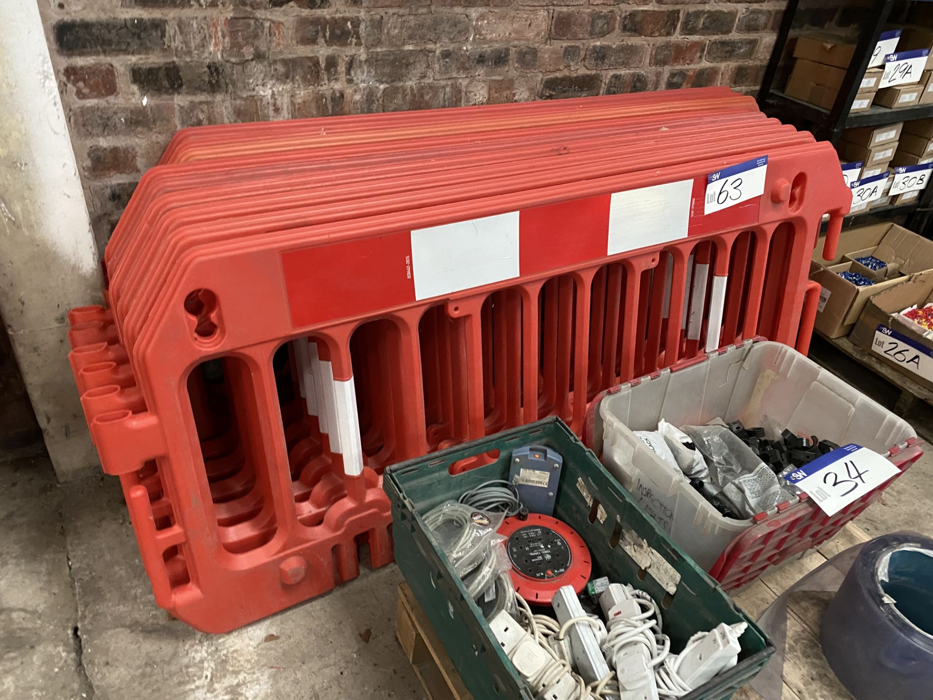 Nine Plastic Barriers, each approx. 1.9m wide (no - Image 2 of 2