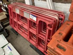 Seven Plastic Barriers, each approx. 2m wide, with