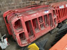 Seven Plastic Barriers, each approx. 2m wide, with