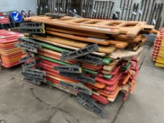 29 Plastic Barriers, each approx. 2m wide, (some f