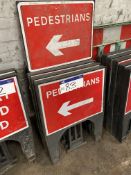 Four Pedestrian Signs