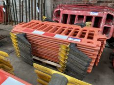 15 Plastic Barriers, each approx. 2m wide, with fe