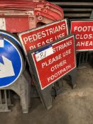 Two Pedestrian Awareness Signs