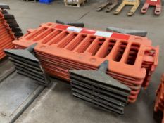 12 Plastic Barriers, each approx. 2m wide, with fe