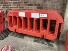 Four Plastic Barriers, each approx. 2m wide, with